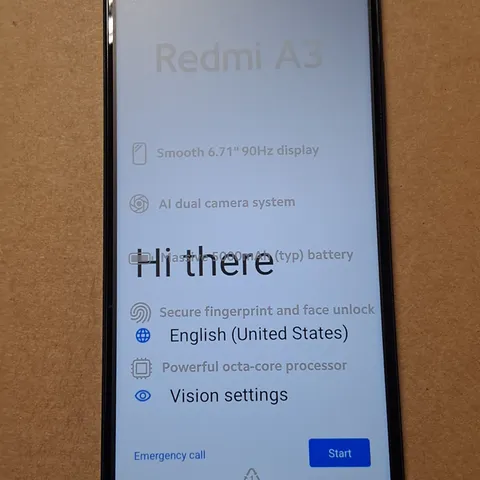 BOXED REDMI A3 MOBILE PHONE  - MIDNIGHT BLACK