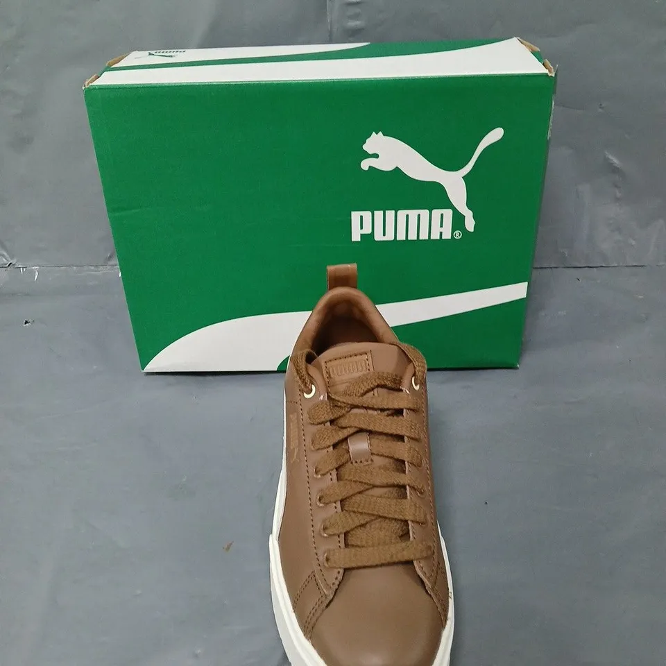 BOXED PAIR OF PUMAS MAYZE LUZE WOMENS UK 5 HAUTE COFFEE