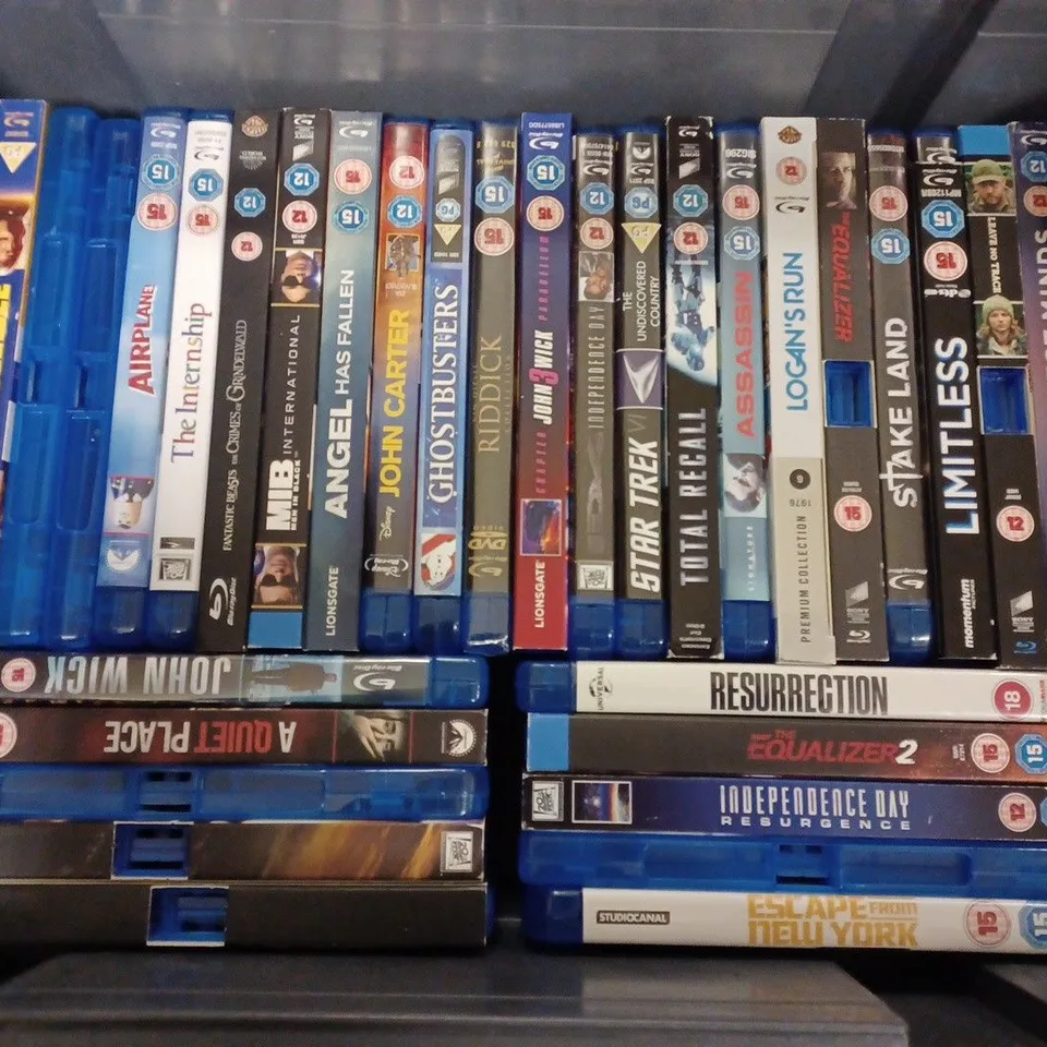 BOX OF APPROX 25 ASSORTED ITEMS TO INCLUDE - BLUE RAY KICK ASS - BLUE RAY TOM CRUISE FALLOUT - BLUERAY YESTERDAY DVD ECT