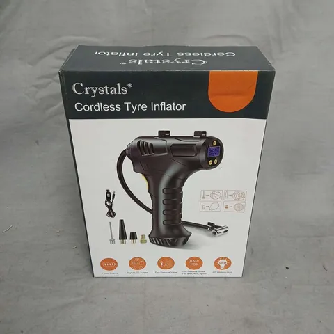 CRYSTALS CORDLESS TYRE INFLATOR – BOXED