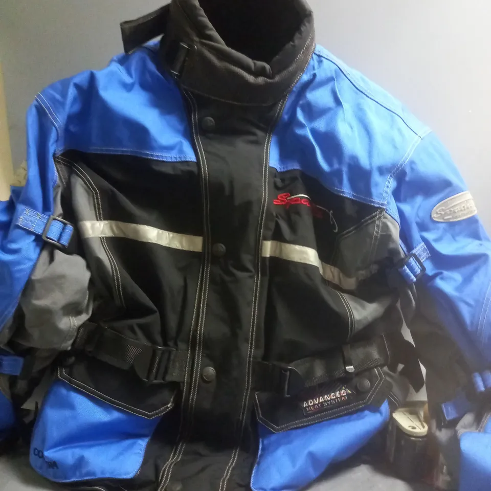 SPADA MOTORCYCLE JACKET IN BLUE/BLACK SIZE M