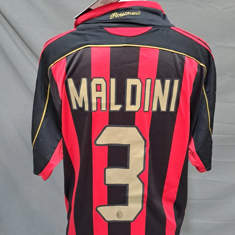 AC MILAN CLASSIC HOME JERSEY - MALDINI PRINTED SIZE M