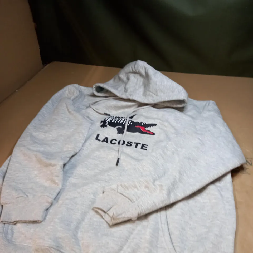 XXL LIGHT GREY LACOSTE HOODIE 