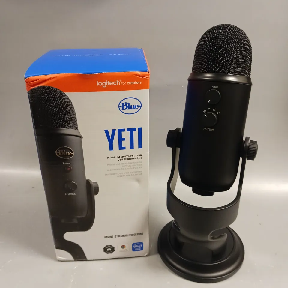 BOXED LOGITECH BLUE YETI MULTI-PLATFORM USB STREAMING MICROPHONE 