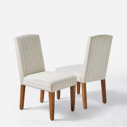 JULIPA EVERLY STRIPE PAIR OF DINING CHAIRS