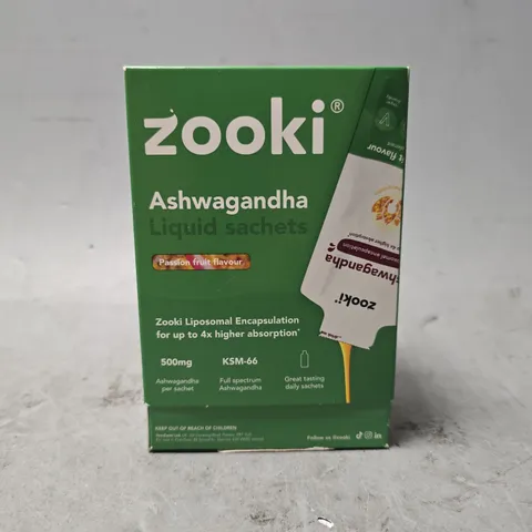 BOXED ZOOKI ASHWAGANDAHA LIQUID SACHETS
