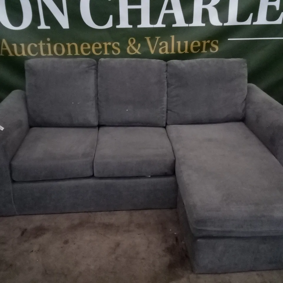 DESIGNER GREY FABRIC CORNER SOFA
