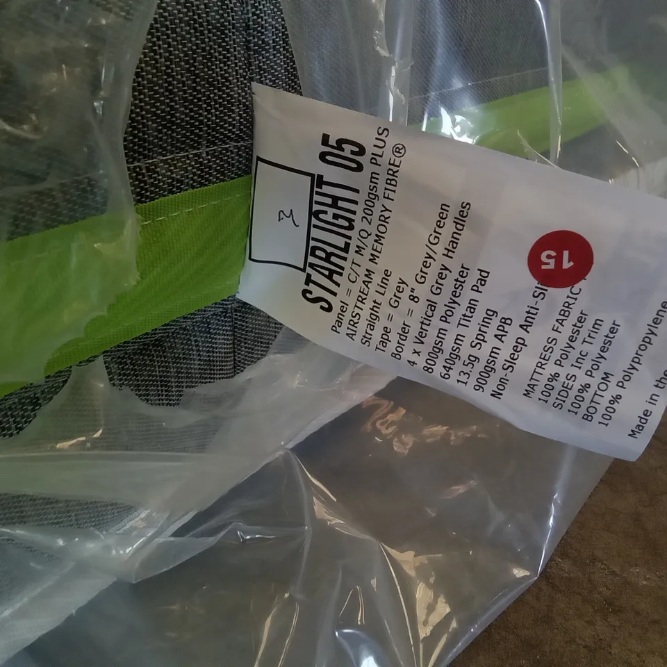 QUALITY BAGGED 3FT SINGLE HYBRID FIBRE FOAM OPEN COIL MATTRESS 