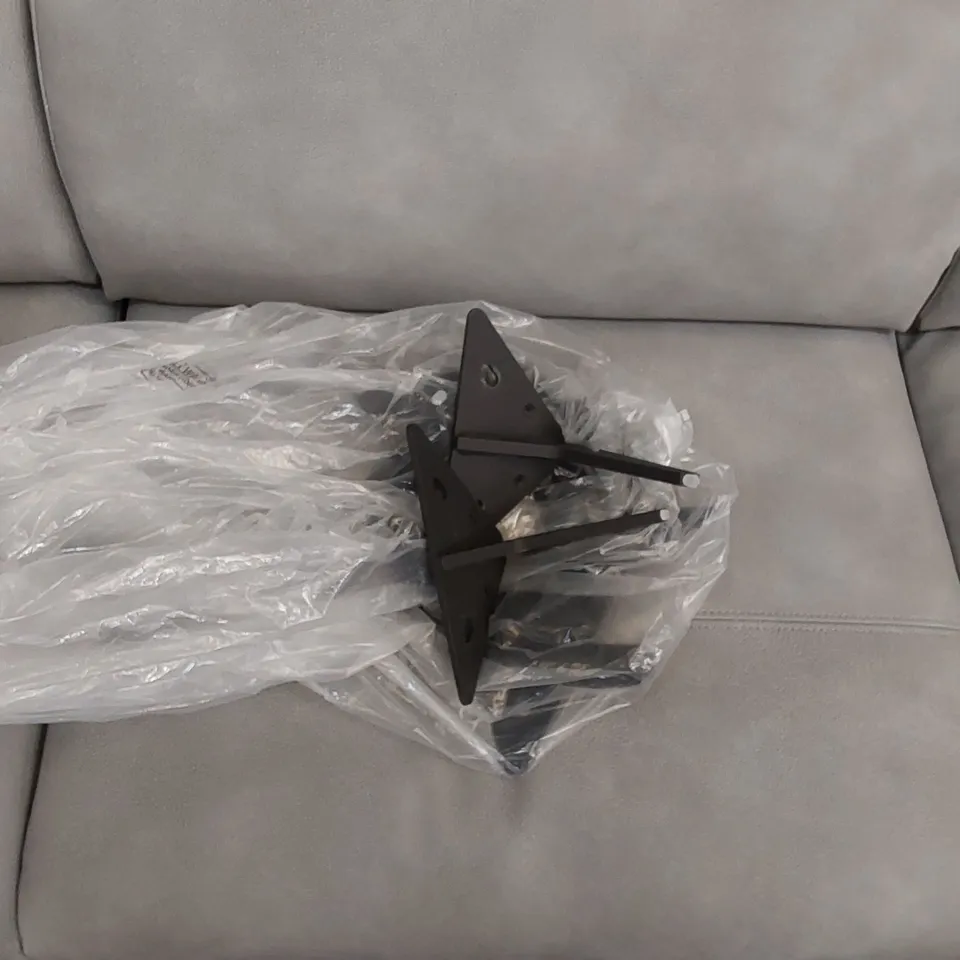 DESIGNER SUEDE CORNER SOFA WITH ADJUSTABLE HEADRESTS AND FOOTREST - GREY (4 ITEMS)