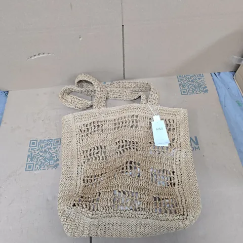 M&S HAND CROCHET BAG – NATURAL WOVEN TOTE