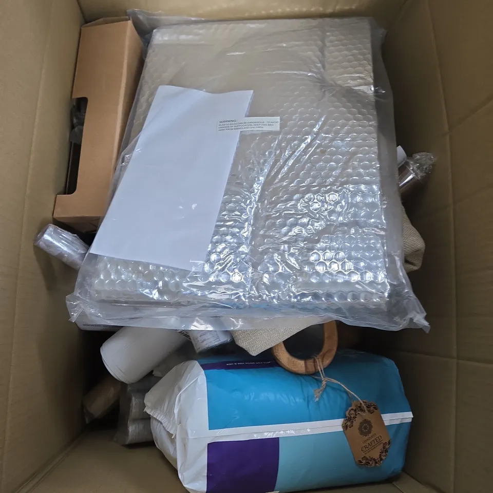 APPROXIMATELY 15 ASSORTED HOUSEHOLD PRODUCTS TO INCLUDE BOTTLES, ADULT NAPPIES AND WALLPAPER