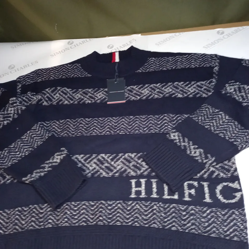 TOMMY HILFIGER FAIRISLE CREW KNITTED JUMPER SIZE L