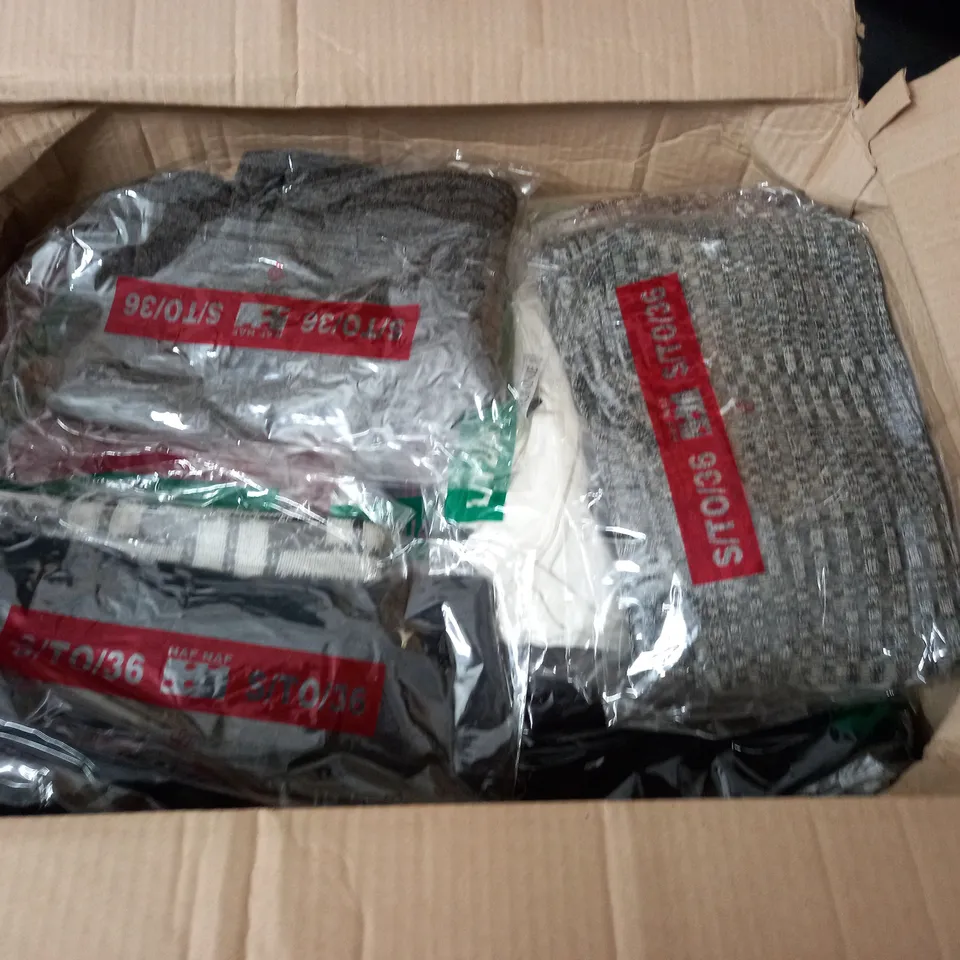 LARGE QUANTITY OF ASSORTED BAGGED NAF NAF CLOTHING ITEMS IN VARIOUS SIZES