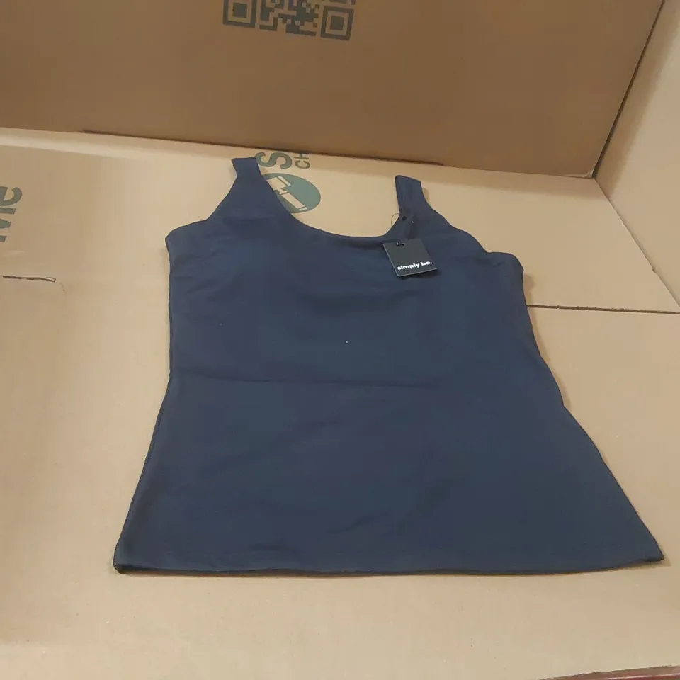 BOX CONTAINING APPROXIMATELY 25x BRAND NEW SIMPLY BE NAVY ACTIVE VESTS - SIZE 14