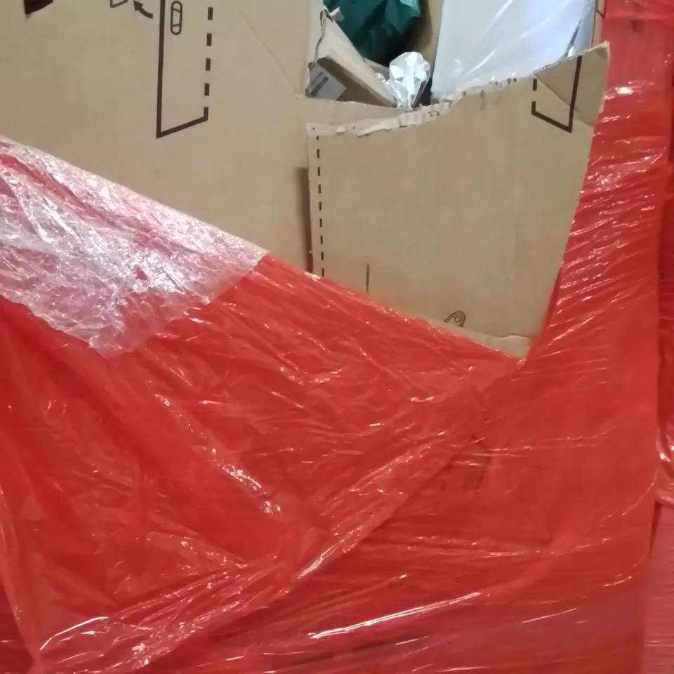 PALLET OF ASSORTED HOUSEHOLD GOODS AND PRODUCTS TO INCLUDE;BOOSTER CHAIR,AIR COOLER,BATH MAT