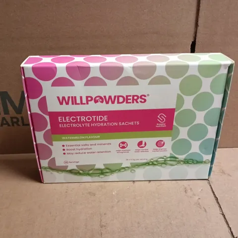 WILLPOWDERS ELECTROTIDE HYDRATION SACHETS 28 SERVINGS