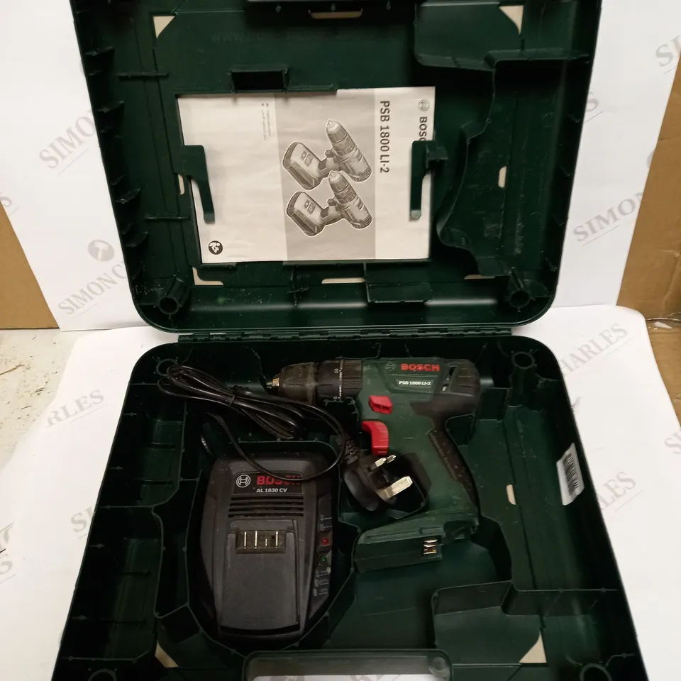 BOSCH CORDLESS COMBI DRILL PSB 1800 LI-2