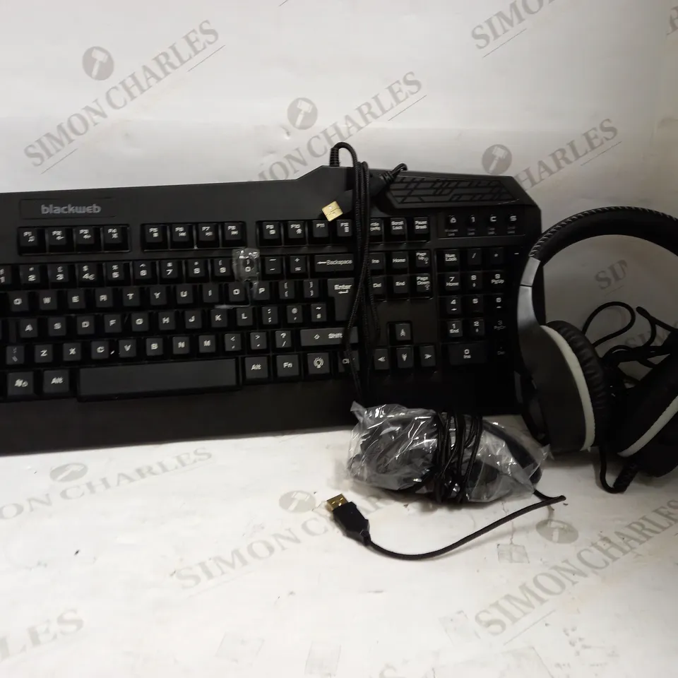 BLACKWEB 3 IN 1 GAMING KIT - KEYBOARD, MOUSE, HEADSET