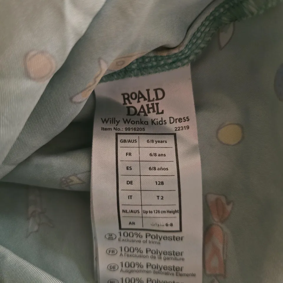 ROALD DAHL WILLY WONKA KIDS DRESS – UK 6-8 YEARS