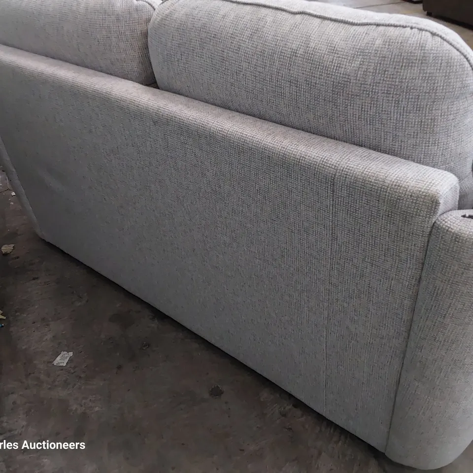 QUALITY BRITISH DESIGNER G PLAN JACKSON THREE SEATER SOFA ROCHE CLOUD FABRIC 