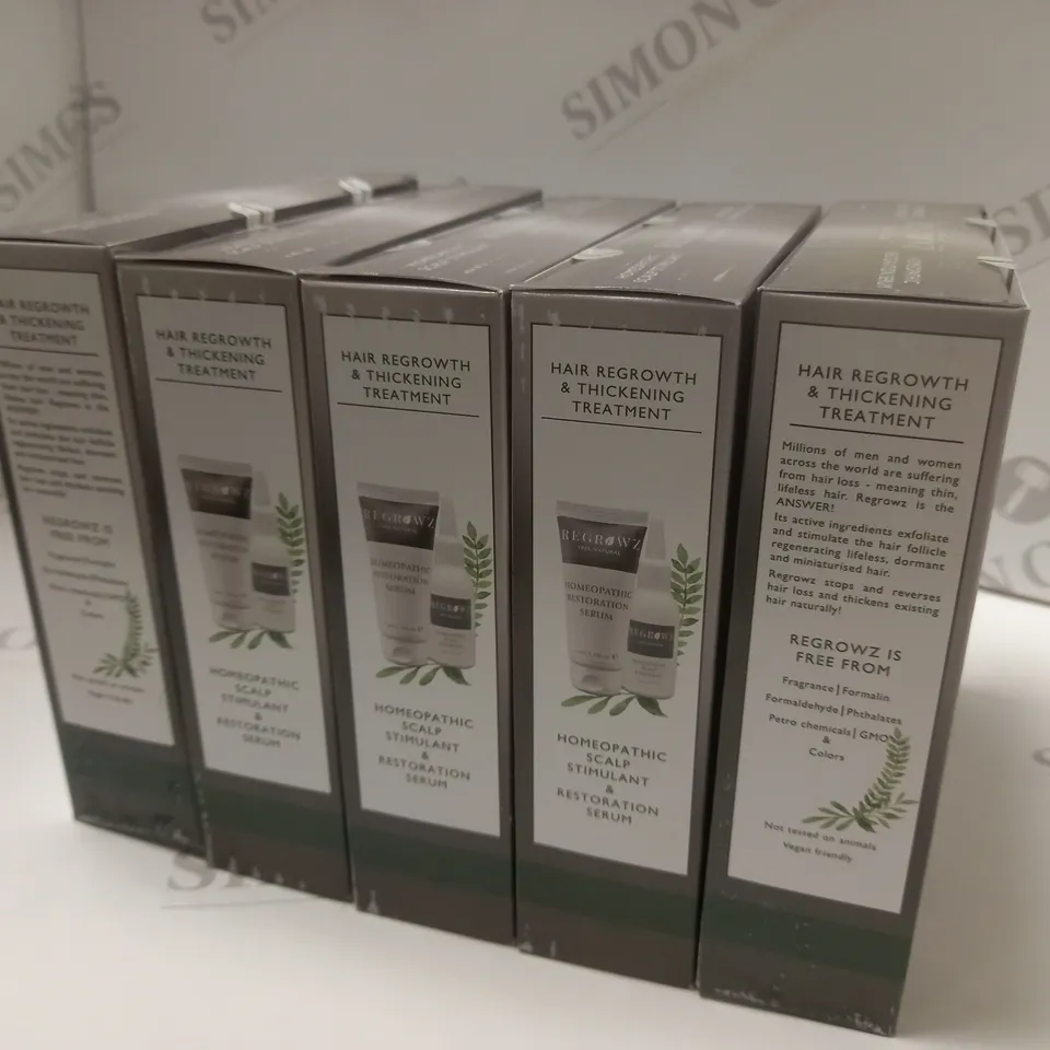BOX OF 5 REGROWZ HAIR REGROWTH THICKENING TREATMENT KITS 