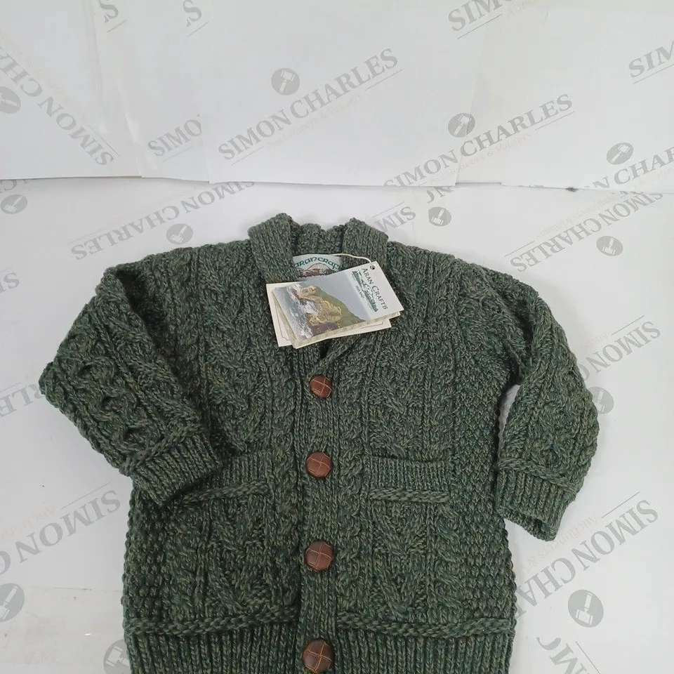 ARAN CRAFTS KNITTED CARDIGAN SIZE 12-18 MONTHS