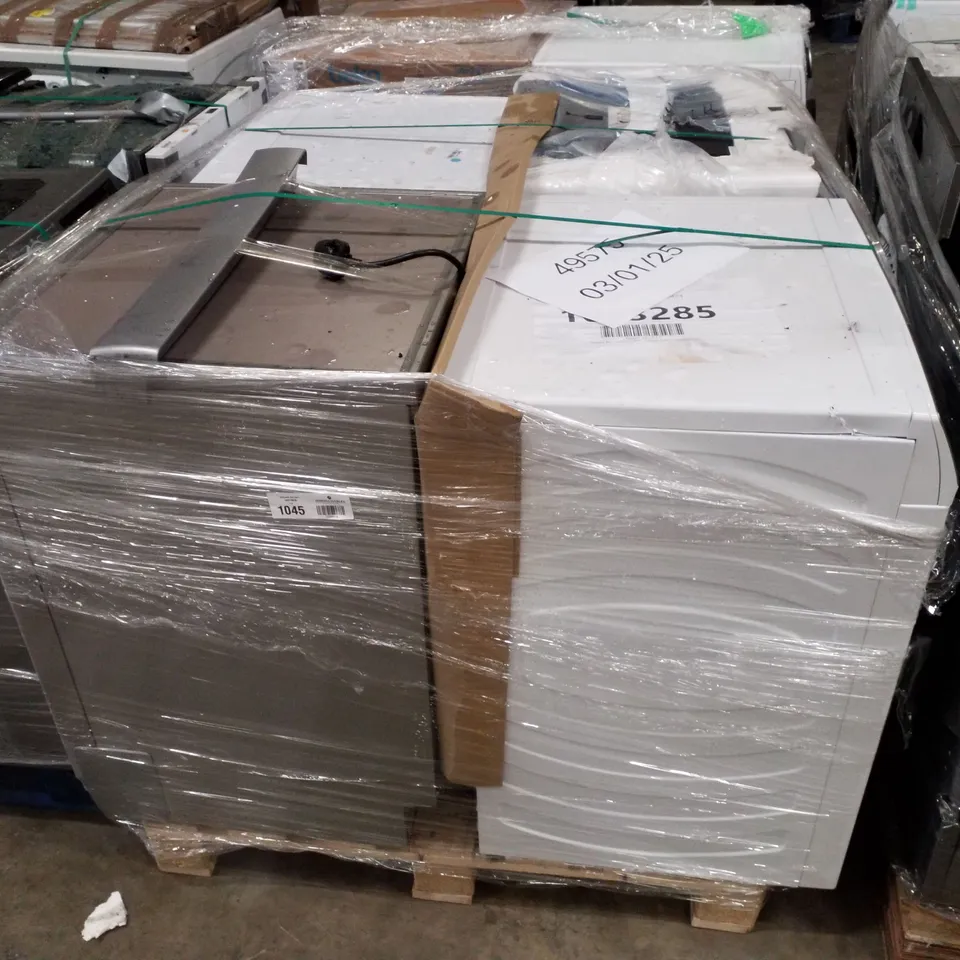 PALLET OF APPROXIMATELY 4 UNPROCESSED RAW RETURN WHITE GOODS TO INCLUDE