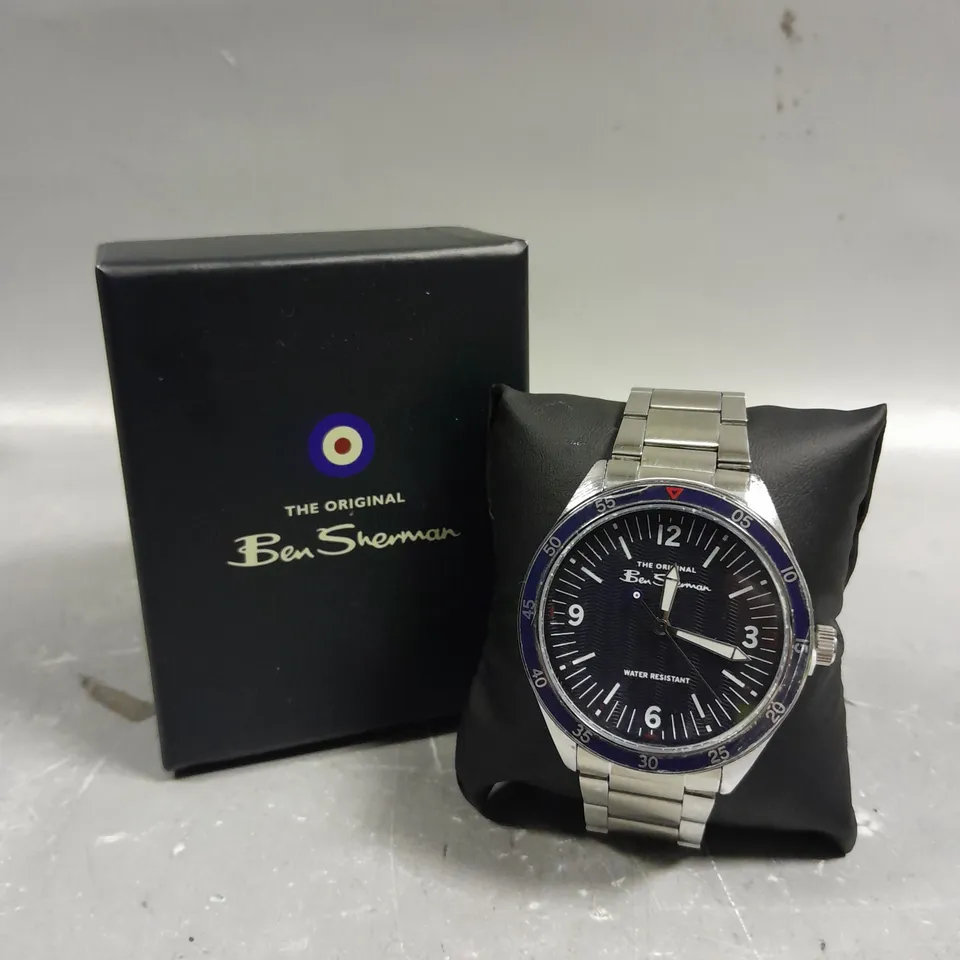BOXED BEN SHERMAN THE ORIGINAL NAVY DIAL WATCH 