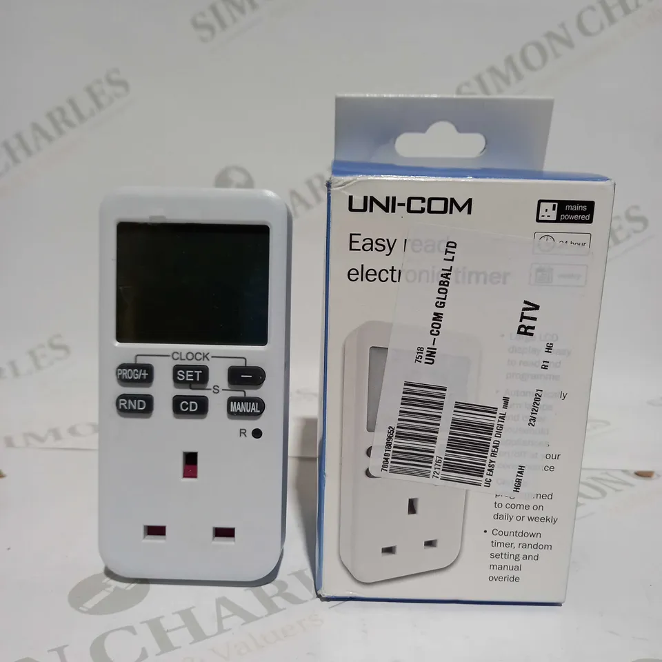 UNI-COM EASY READ DIGITAL ELECTRONIC TIMER SOCKET