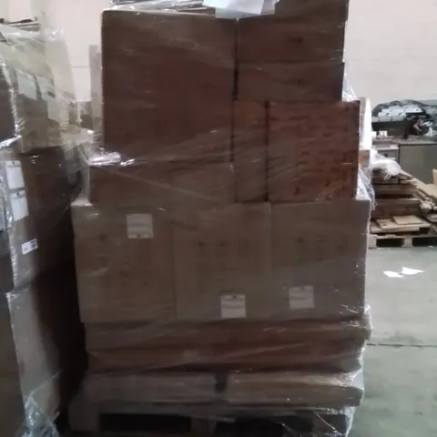 PALLET OF ASSORTED HOUSEHOLD GOODS AND PRODUCTS TO INCLUDE;SOFA BED,BEDSIDE TABLE,CABINET 