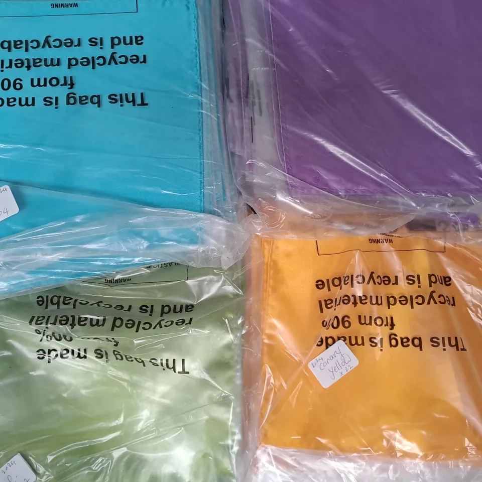 BOX OF APPROXIMATELY 15 ASSORTED UNBRANDED HANKIES IN VARIOUS COLOURS - COLLECTION ONLY