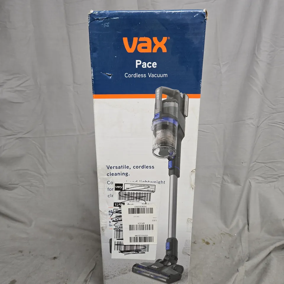 VAX PACE CORDLESS VACUUM BOXED