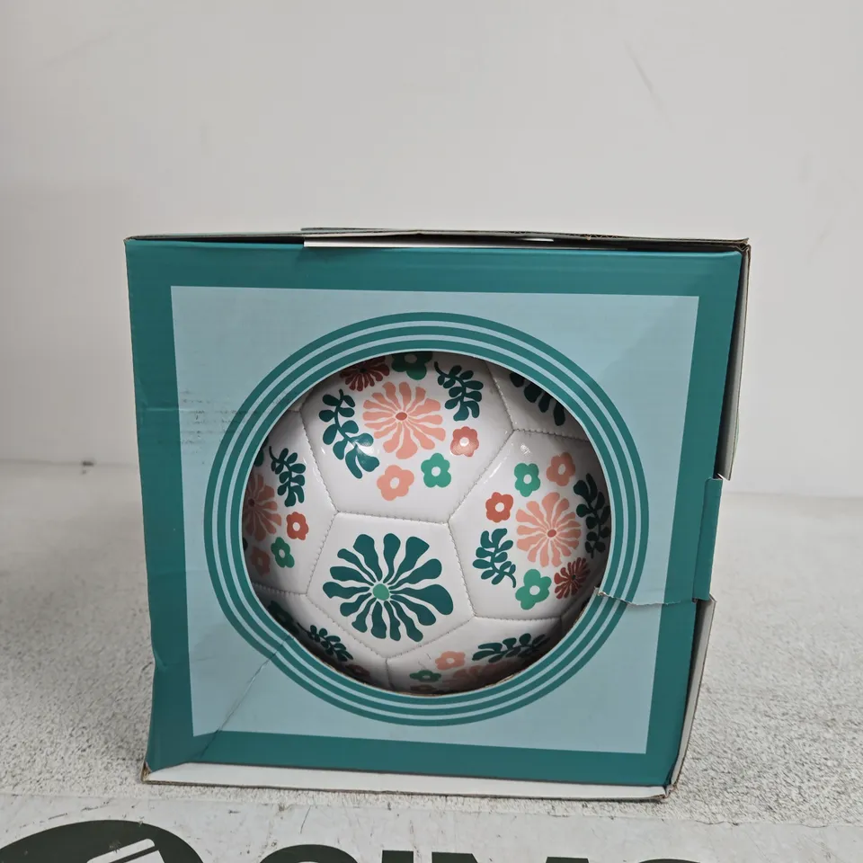 FLORAL-PATTERNED FOOTBALL (SOCCER BALL) – BOXED