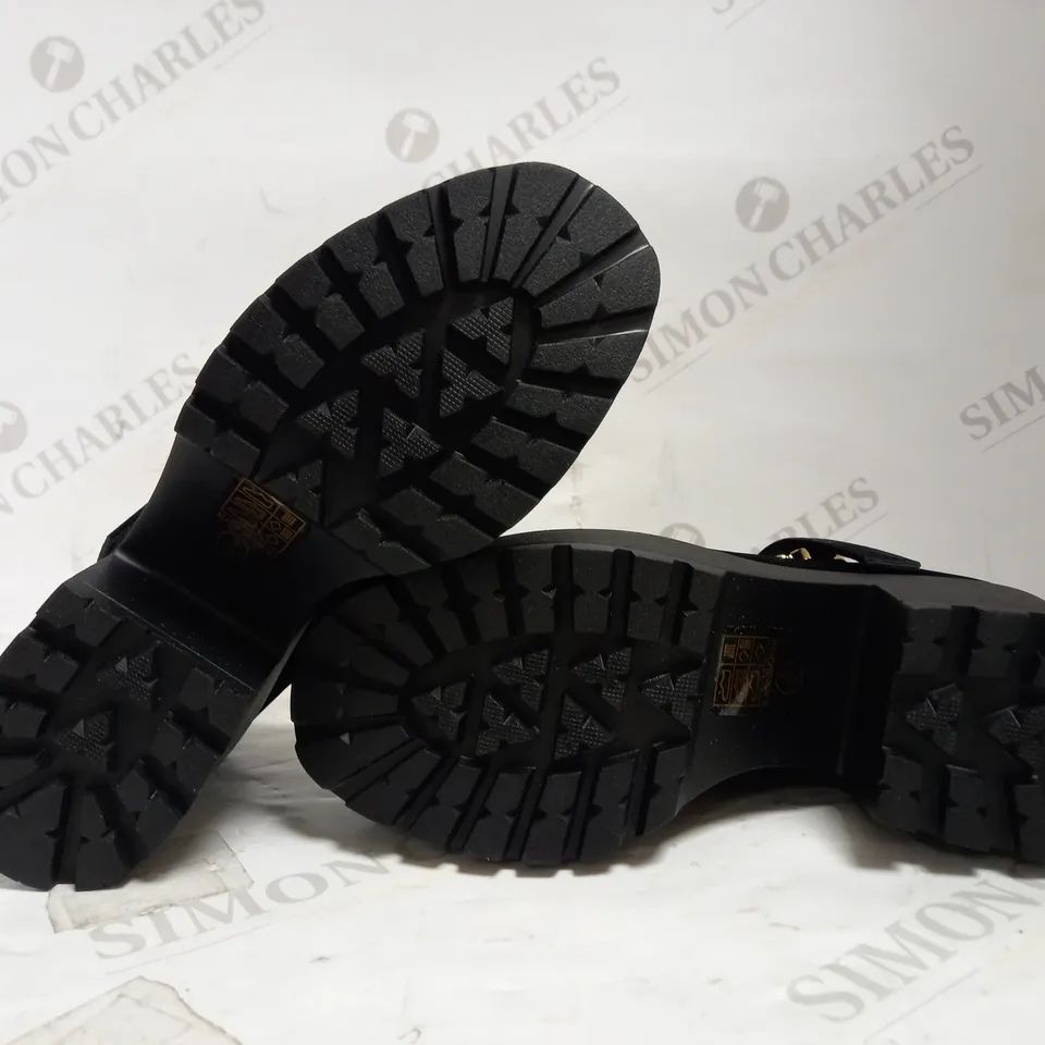KOI VEGAN BLACK PLATFORM MARY JANES UK SIZE 3
