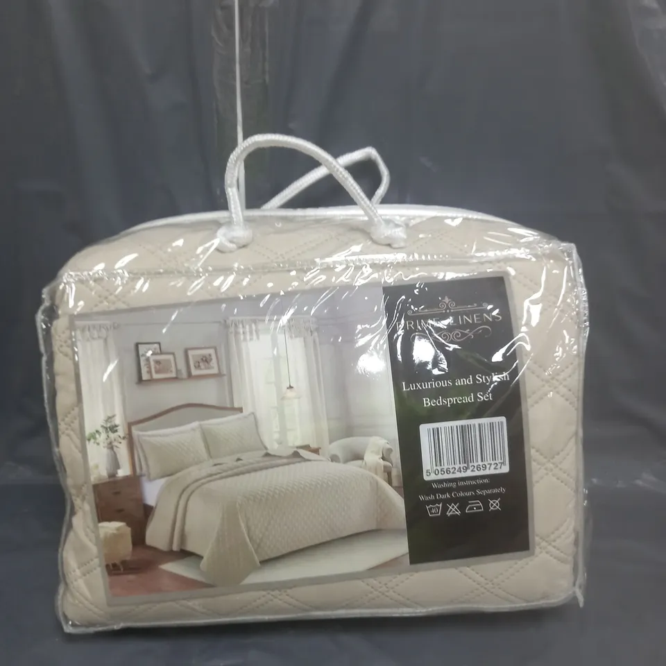 PRIME LINENS LUXURIOUS BEDSPREAD SET SUPER KING SIZE