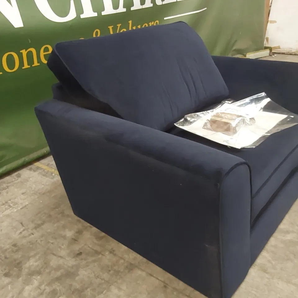 JACKSON VELVET SNUGGLE CHAIR - MIDNIGHT RRP £799