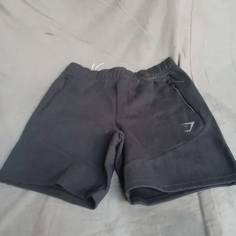 GYMSHARK SWEAT SHORTS IN BLACK SIZE S