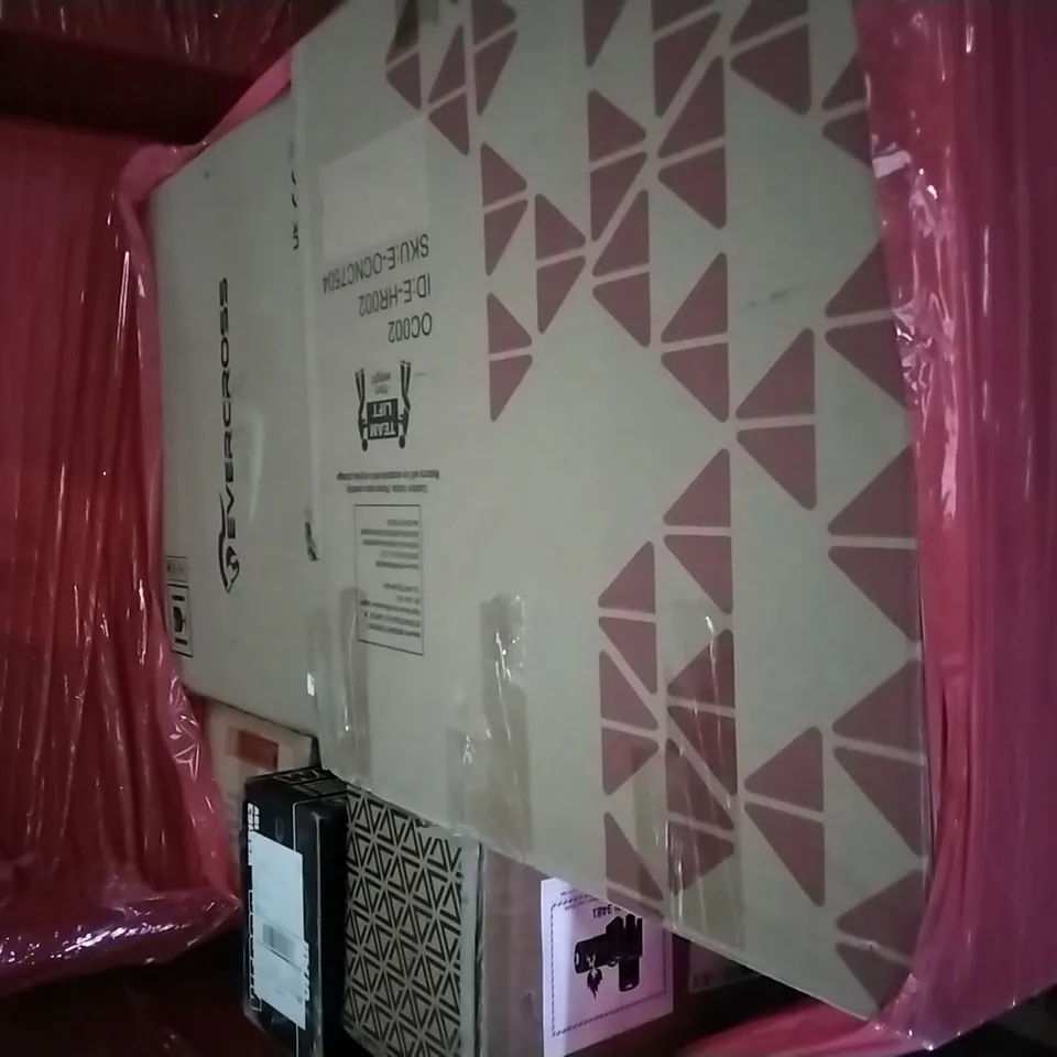 PALLET OF ASSORTED ITEMS INCLUDING EVERCROSS, PAPER SHREDDER, AIR COOLER