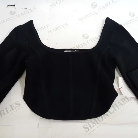 GLAMOROUS LADIES LONG SLEEVE TOP IN BLACK - UK 10