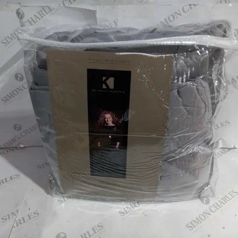 FINEST BED LINEN BY KELLY HOPPEN LATTE KING SIZE EMBROIDED SET