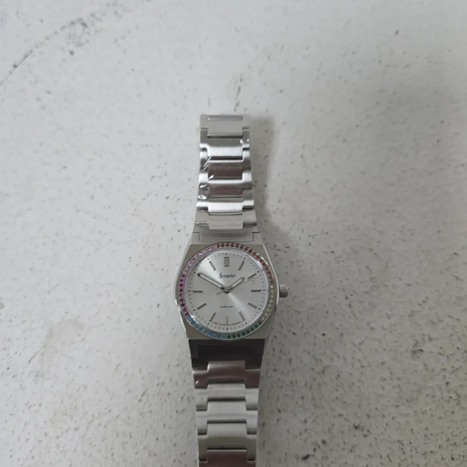 ACCURIST SILVER-TONE LADIES' WATCH WATCH WITH RAINBOW BEZEL