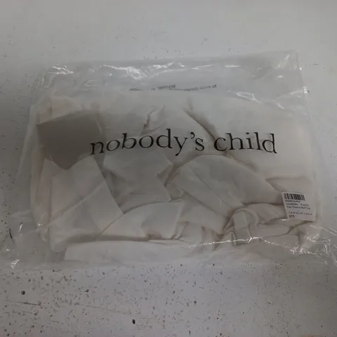 NOBODY'S CHILD WHITE TATE PINTUCK SHELL TOP UK 18 