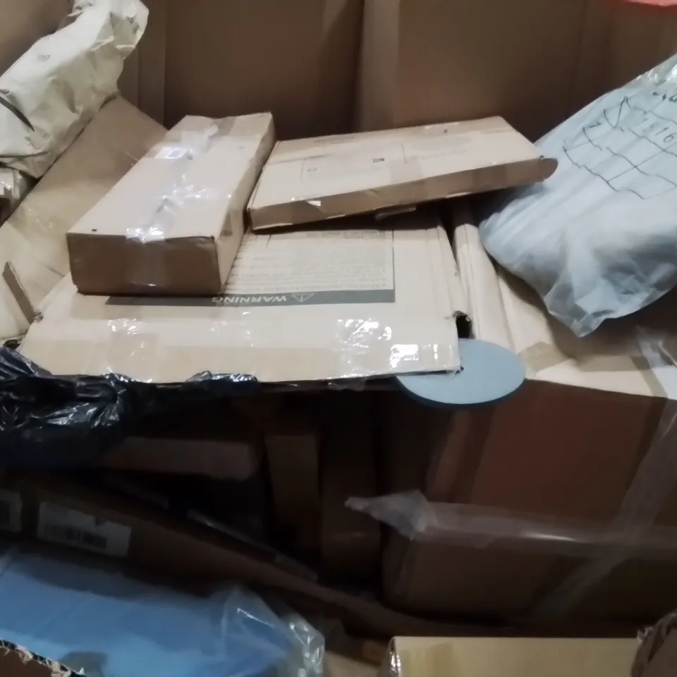 PALLET OF ASSORTED HOUSEHOLD GOODS AND PRODUCTS TO INCLUDE;INDUCTION COOKER,AREA RUG,FLOOR AND TILES SAMPLES