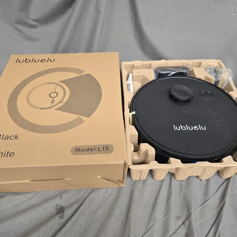 BOXED LUBLUELU ROBOT VACUUM CLEANER IN BLACK