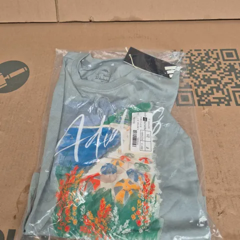 ADIDAS SPORTSWEAR T‑SHIRT WITH TROPICAL PRINT – S