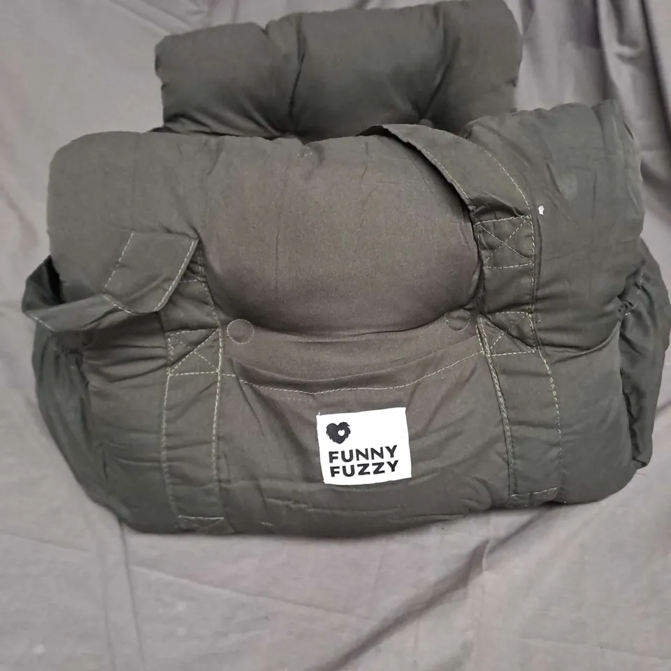 FUNNY FUZZY KHAKI PET BED 