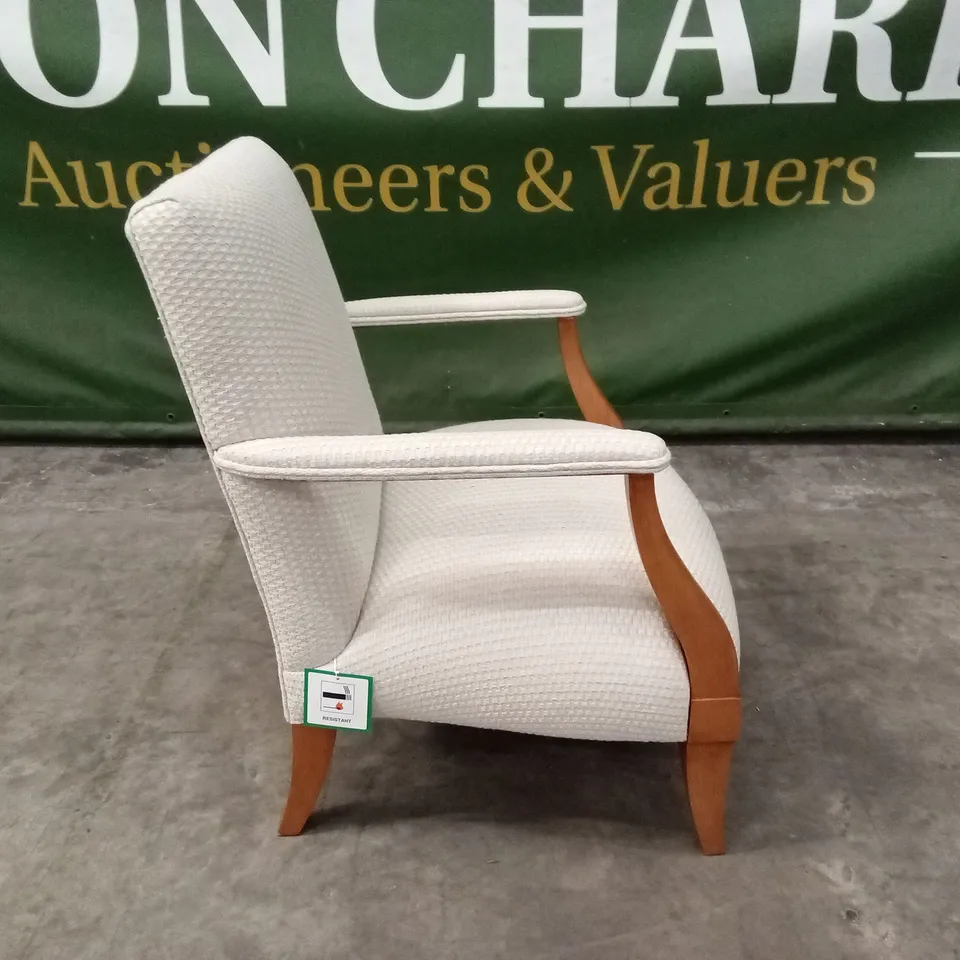 QUALITY HIGH-END DESIGNER FABRIC ACCENT CHAIR