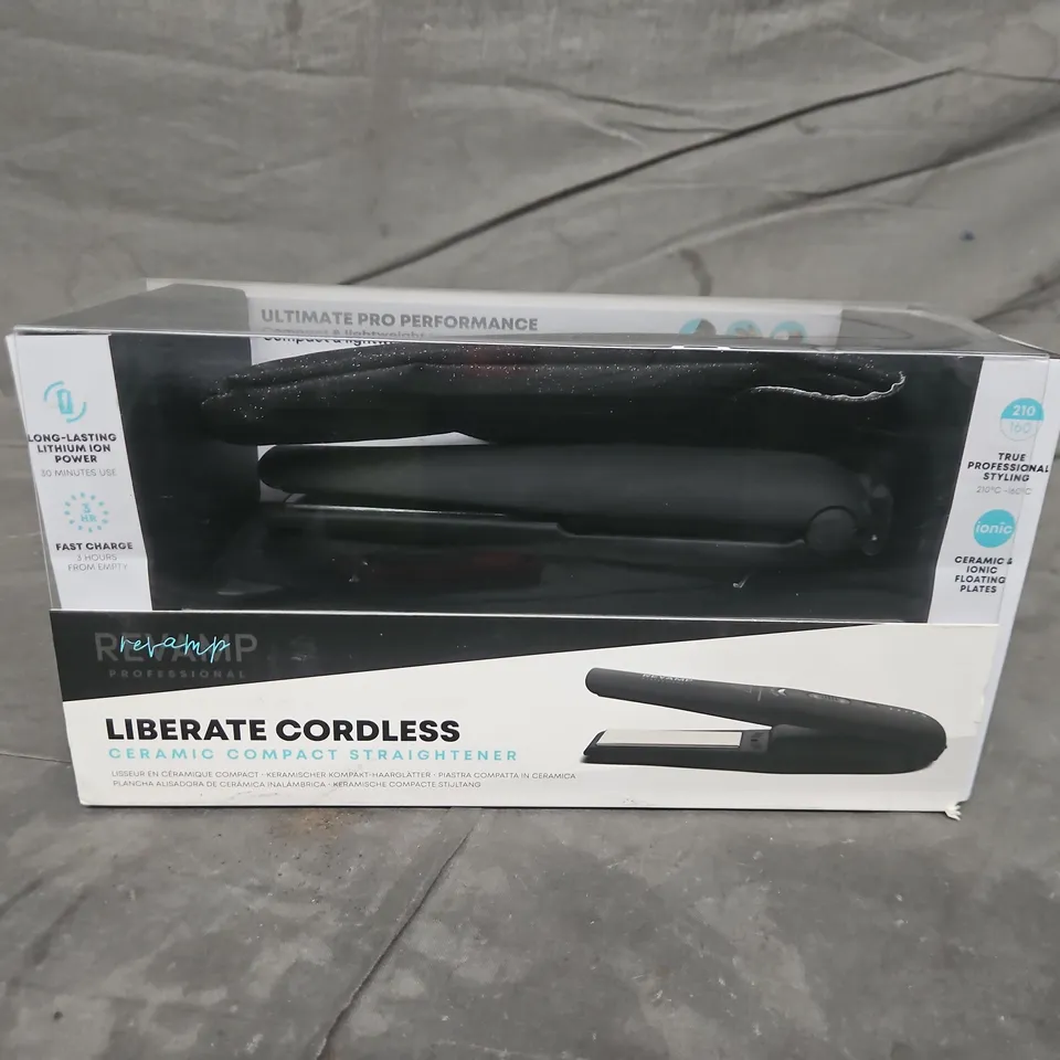 BOXED REVAMP LIBERATE CORDLESS CERAMIC COMPACT STRAIGHTENER ST-1700-EU2