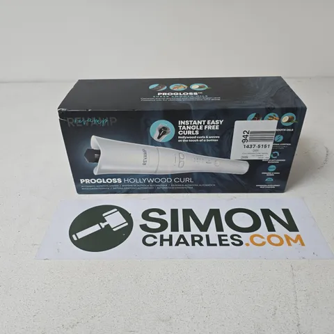 BOXED REVAMP PROGLOSS HOLLYWOOD CURL AUTOMATIC ROTATING HAIR CURLER