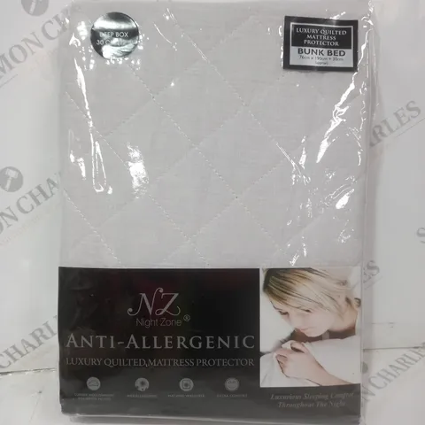 NIGHT ZONE ANTI-ALLERGENIC LUXURY QUILTED MATTRESS PROTECTOR - BUNK BED